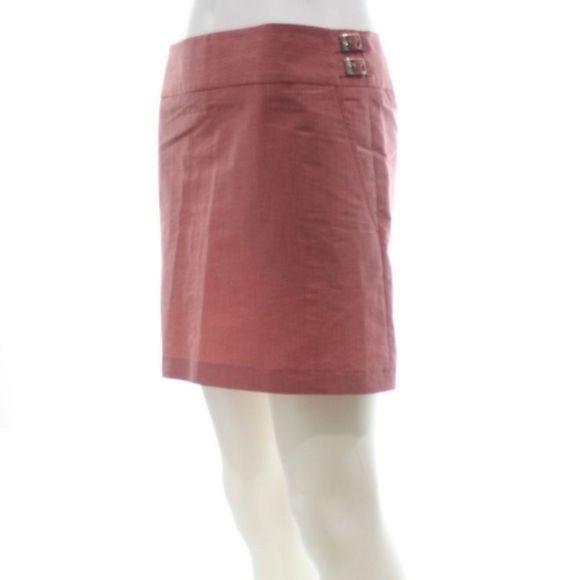 CHAIKEN RED PINSTRIPE SKIRT SIZE 6 - Picture 6 of 7